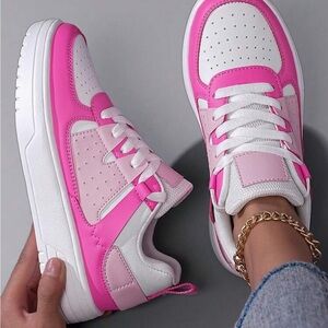 Pink and White Sneakers